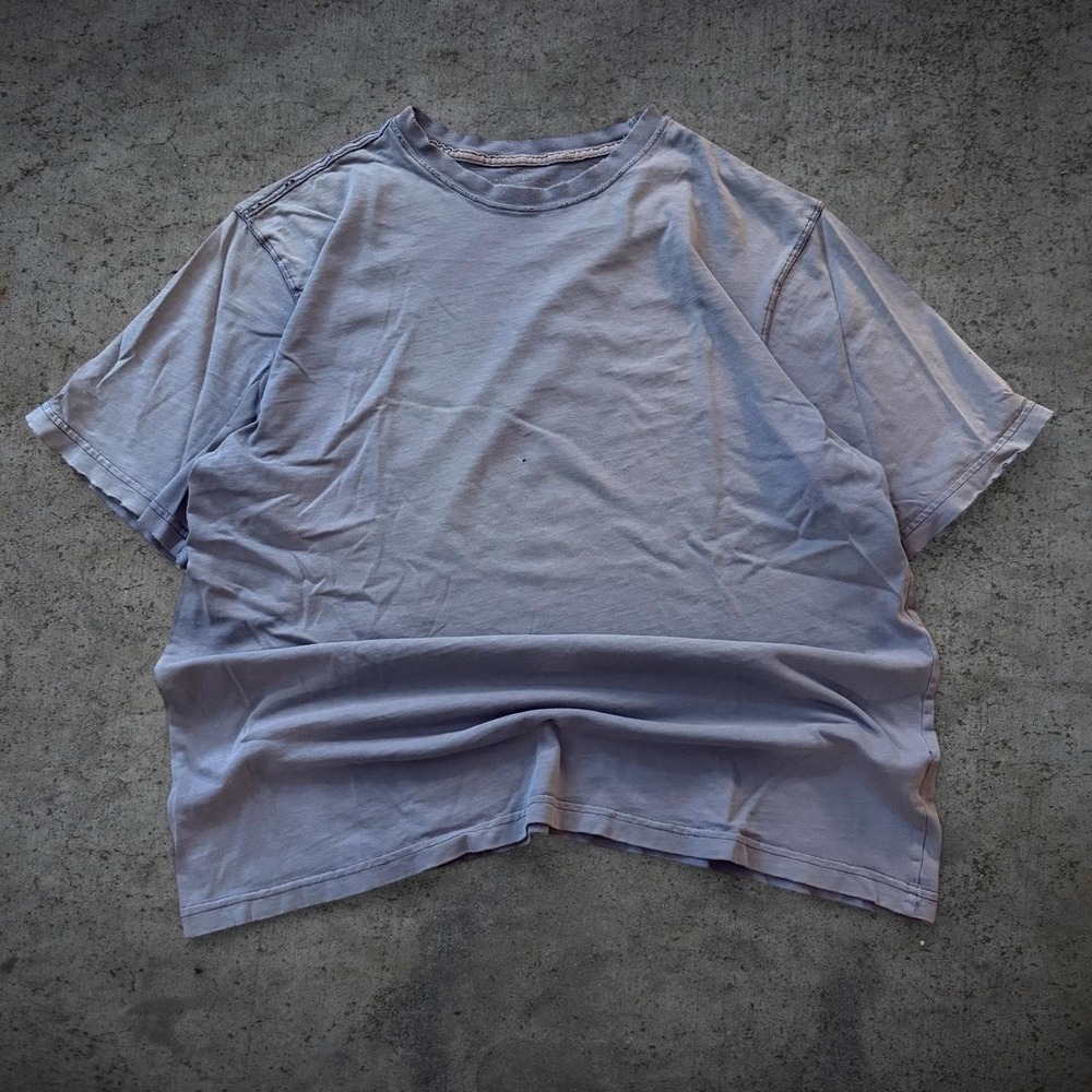 Vintage 2000's Sun Faded & Distressed Blue T-Shirt Size XL Skate Grunge Y2K